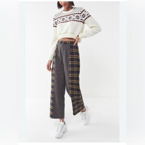 Urban Outfitters Harlow Mixed Plaid Trouser Pant size 0
